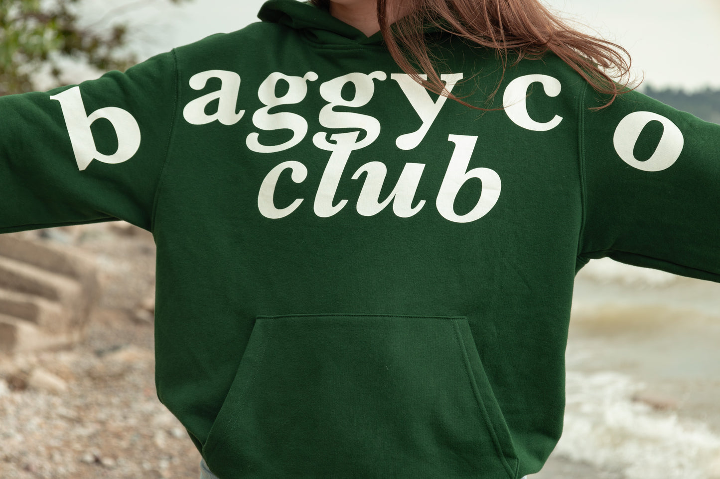 wood cabin hoodie